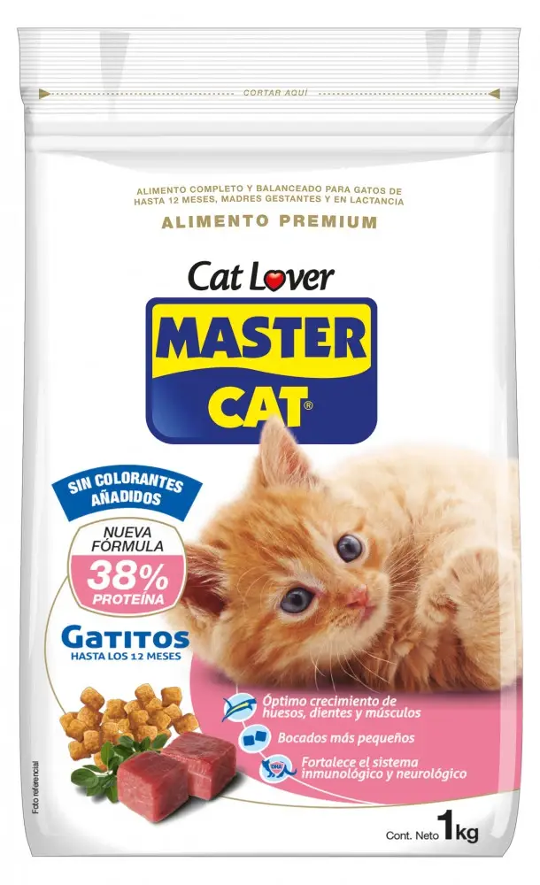ALIMENTO MASTER CAT CARNE /LECHE 1 KG