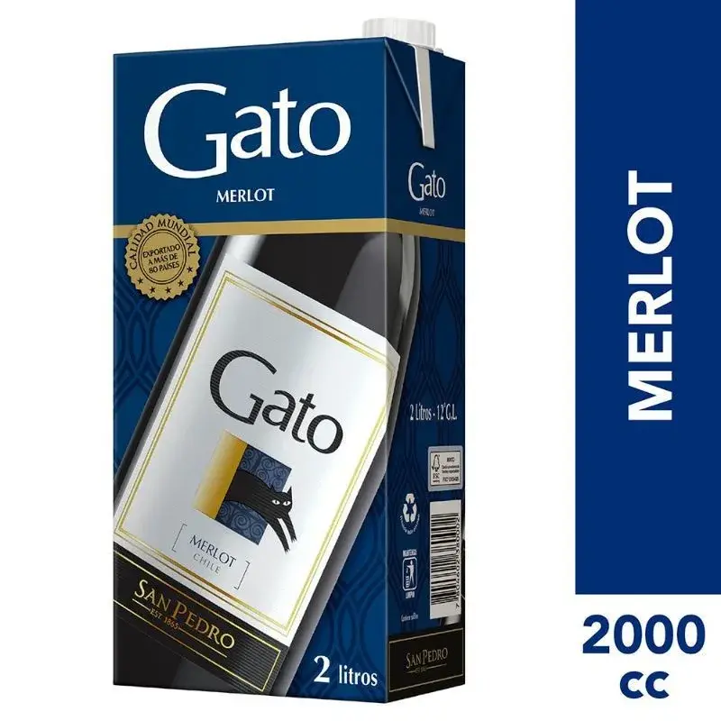 VINO GATO MERLOT TETRA 2 LT