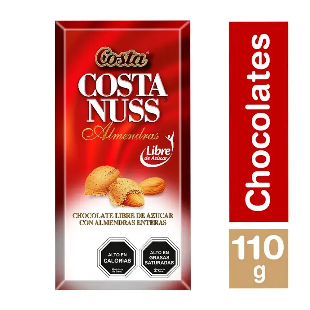 CHOC COSTA NUSS ALMENDRA S/A 110 GR