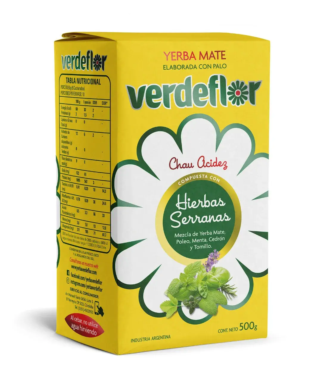 YERBA MATE VERDEFLOR H/S 500 GR
