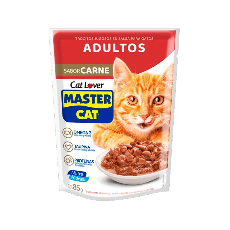 TROCITOS JUGOSOS CARNE MASTER CAT 85 GR