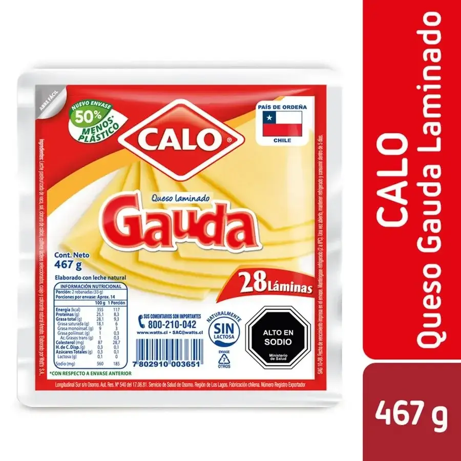 QUESO GAUDA CALO LAMINADO