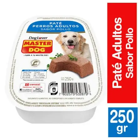 MASTER DOG PATE POLLO 250 GR