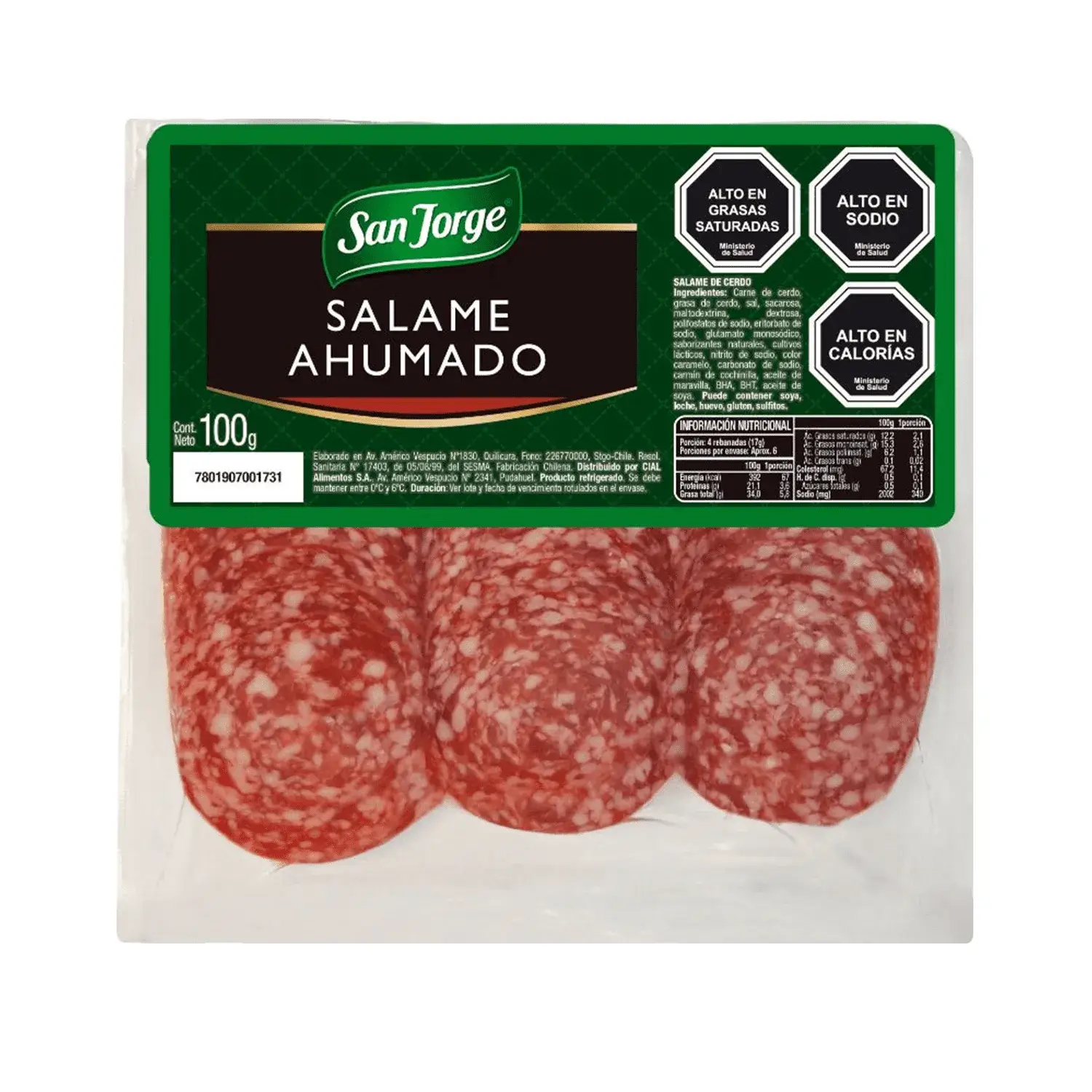 Salame Ahumado San Jorge 100 grs
