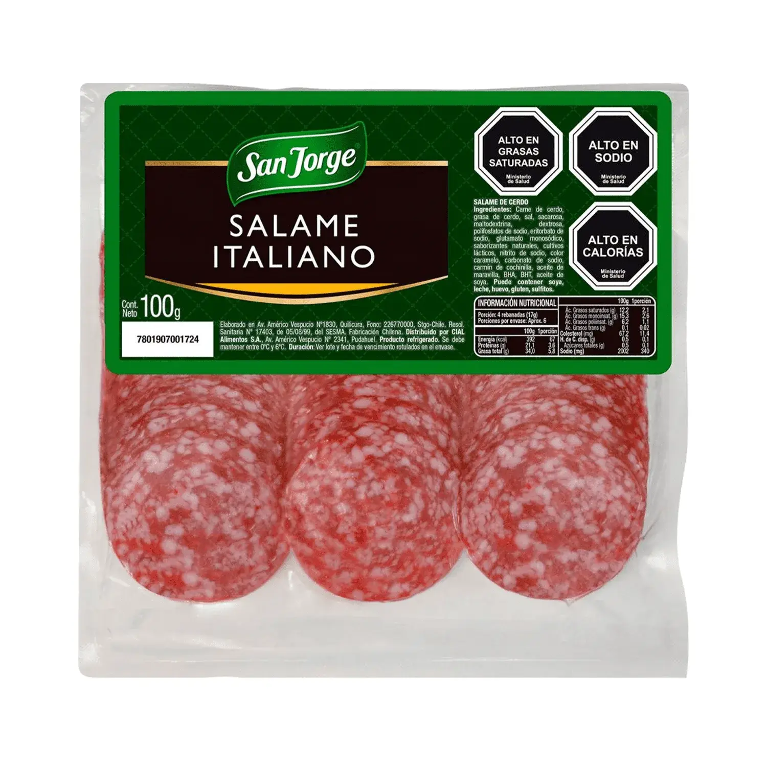 Salame Italiano San Jorge 100 grs