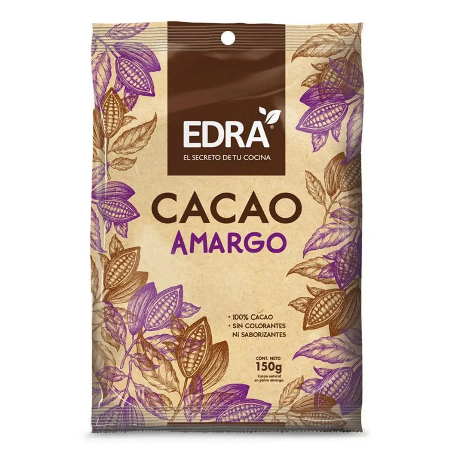 Cacao Amargo Edra 150 gr