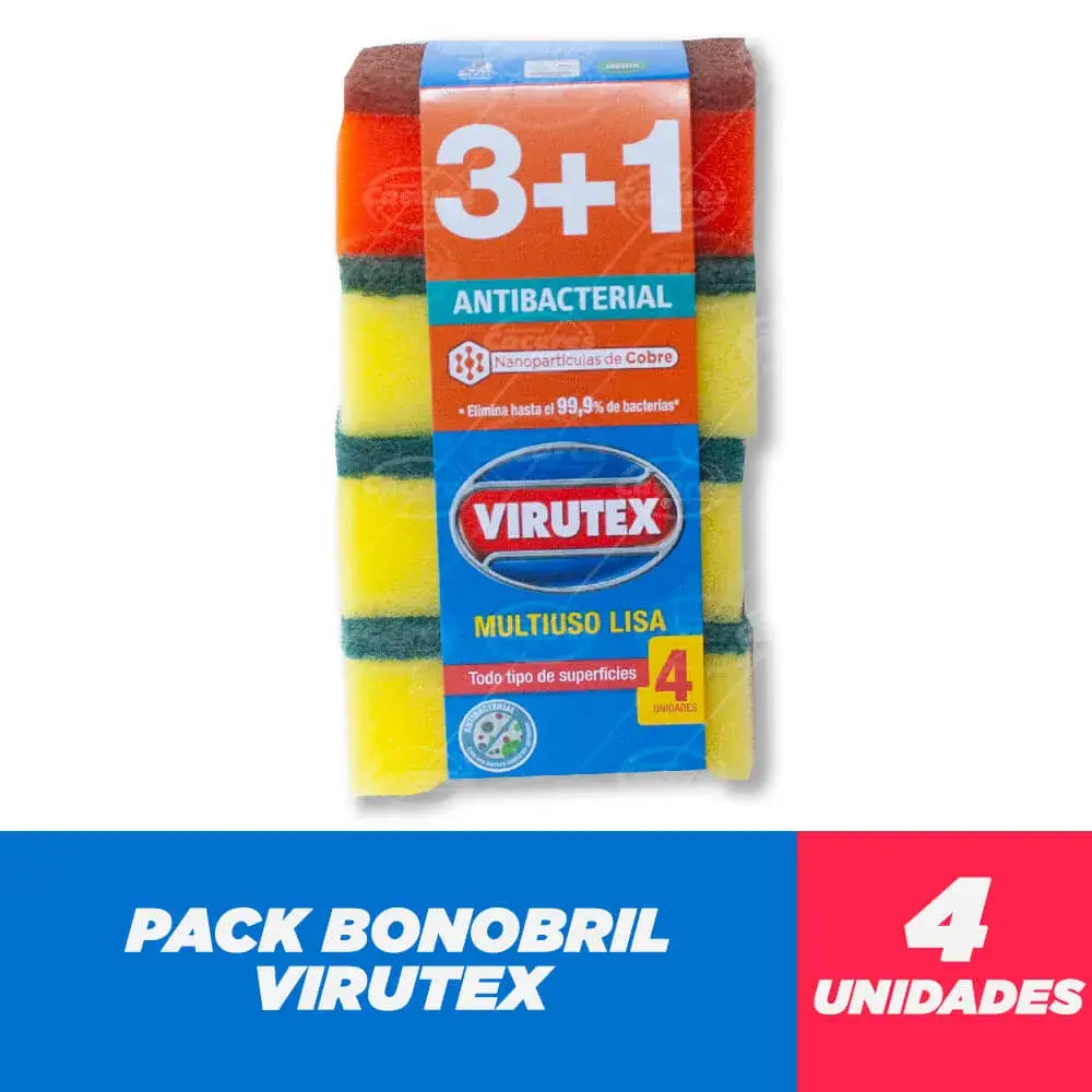 ESPONJA BONOBRIL VIRUTEX CLAS 4 UNI