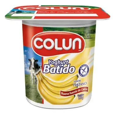 YOGHURT BAT COLUN PLATANO 125G