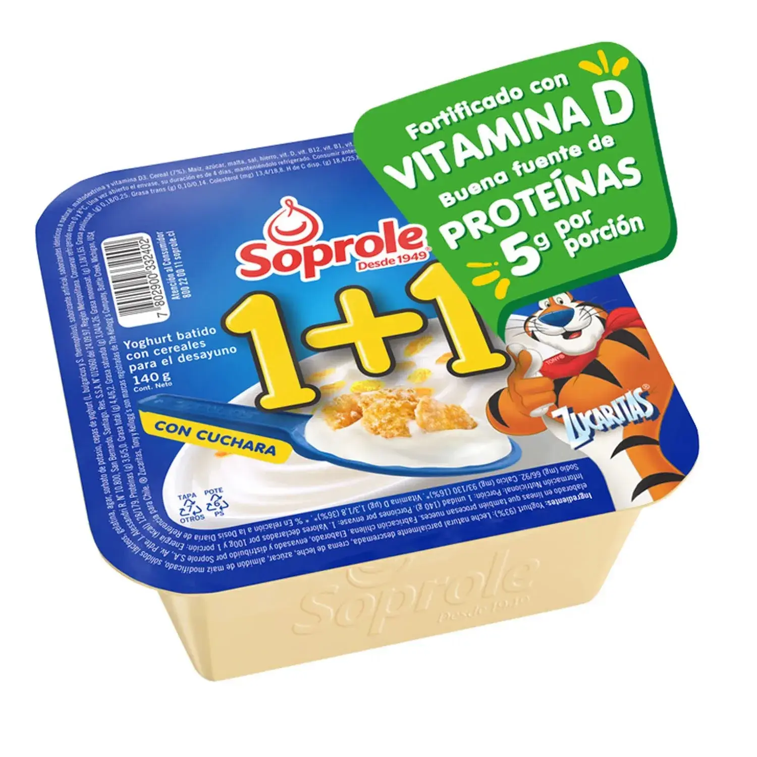 YOGH 1+1 ZUCARITAS C/CUCH 140G