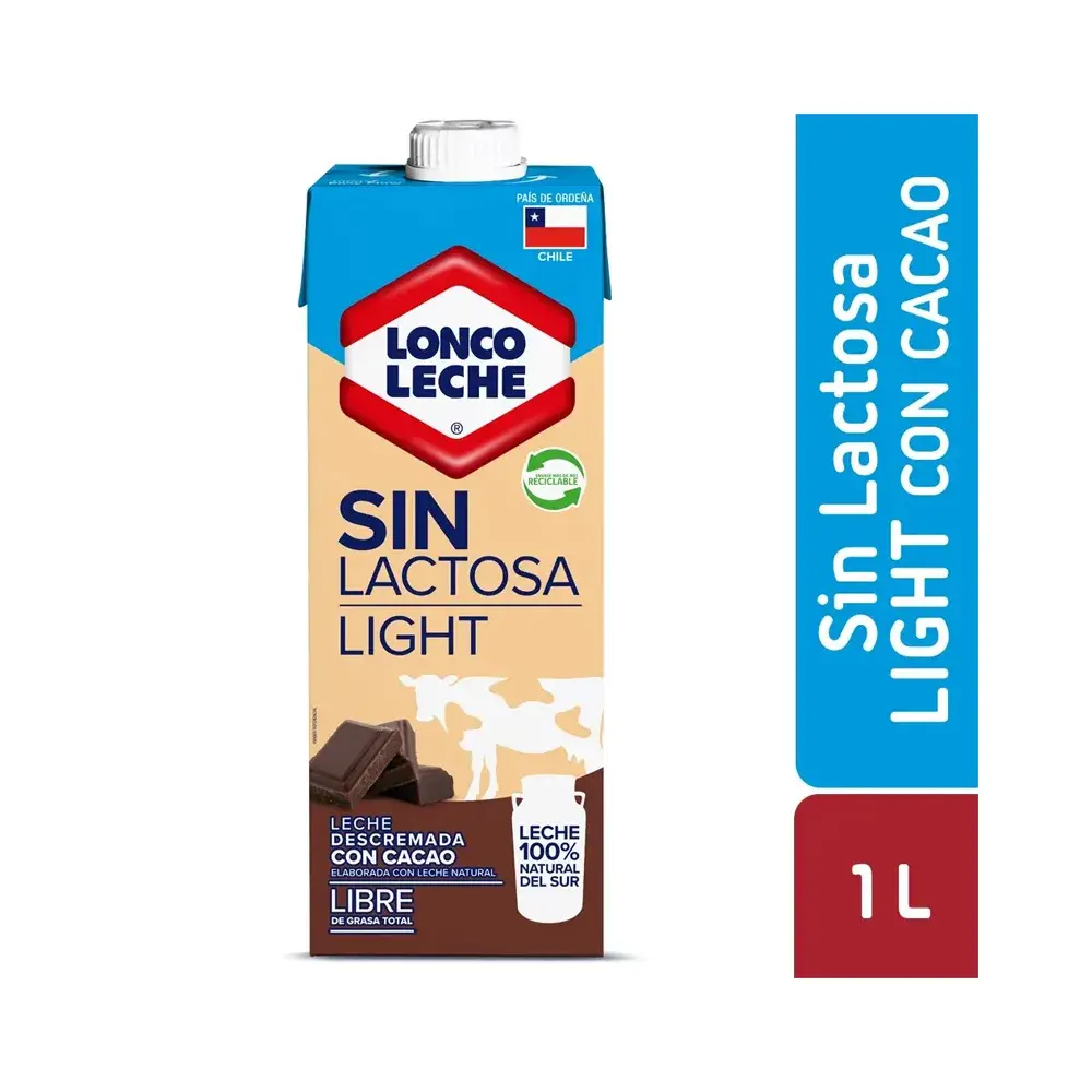 LECHE LONCO S/LACTOSA CHOC 1LT