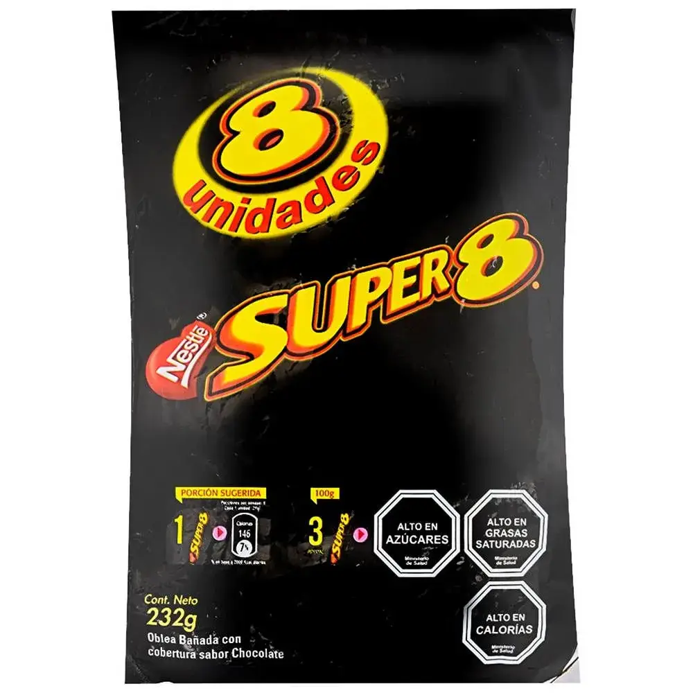 BOLSA SUPER 8 OBLEA 8 UNIDADES 232 GR